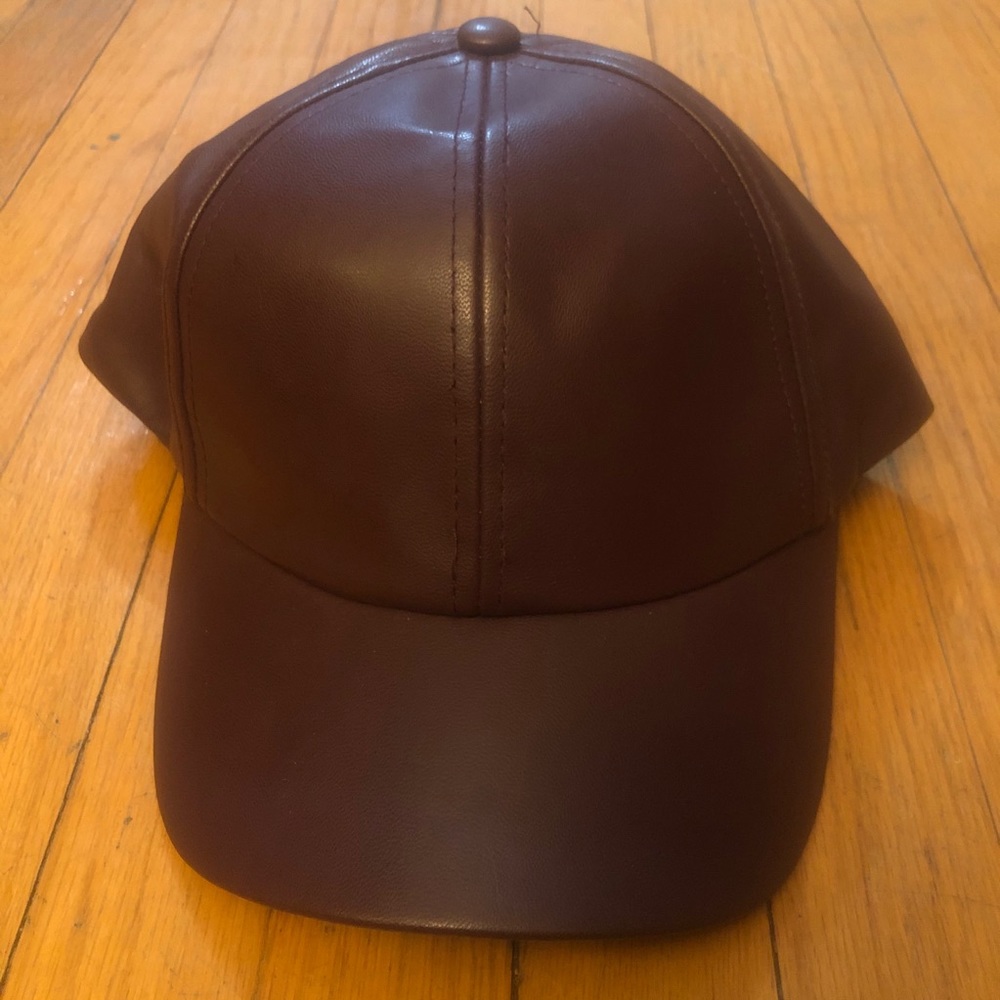 Faux Leather Hat